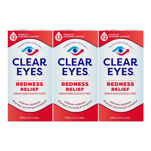 3-Pack Clear Eyes Redness Relief Eye Drops (0.5 Fl Oz)