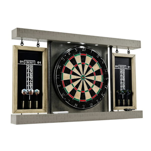 Seller123 Prescott Collection 40'' Dartboard Cabinet Set (Gray)