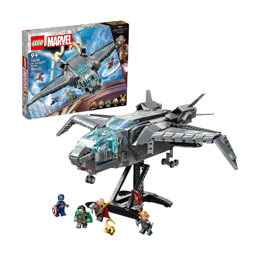 795-Piece LEGO Marvel: The Avengers Quinjet Spaceship Building Set