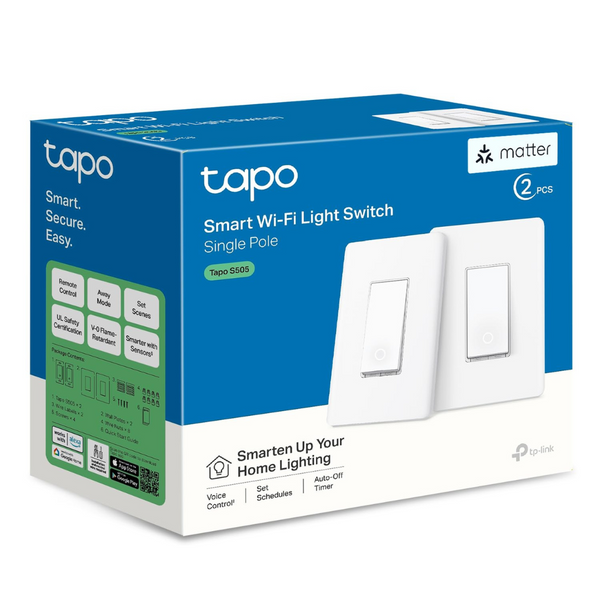 2-Pack TP-Link Tapo Matter Smart Light Switch