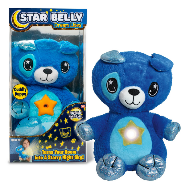 Star Belly Dream Lites Plush Blue Puppy Night Light