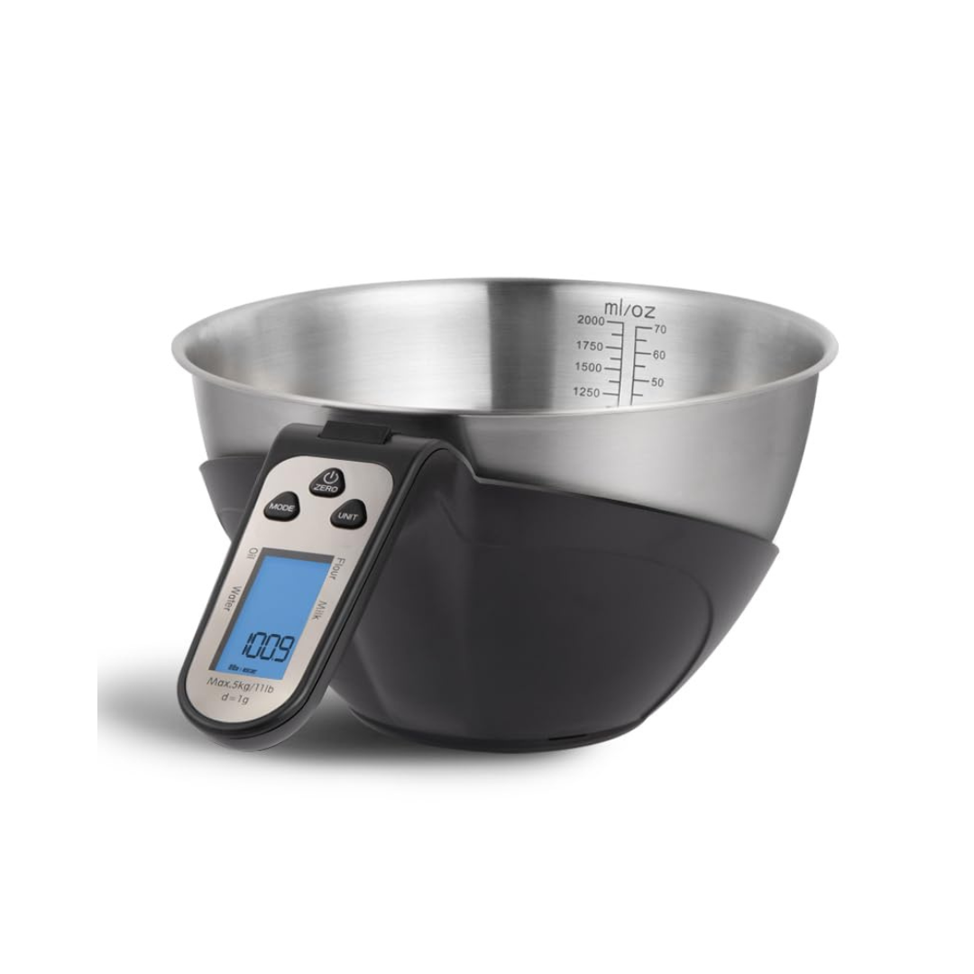 Brigii Food Scale With 35 Oz Stainless Steel Bowl