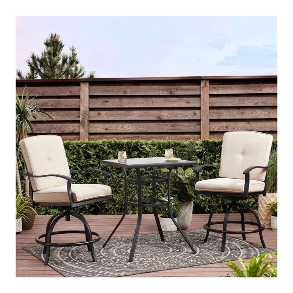 3-Piece Mainstays Belden Park High Bistro Set (3 Color)