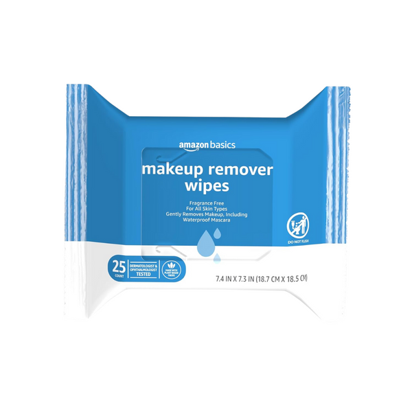 25-Count Amazon Basics Fragrance Free Makeup Remover Wipes