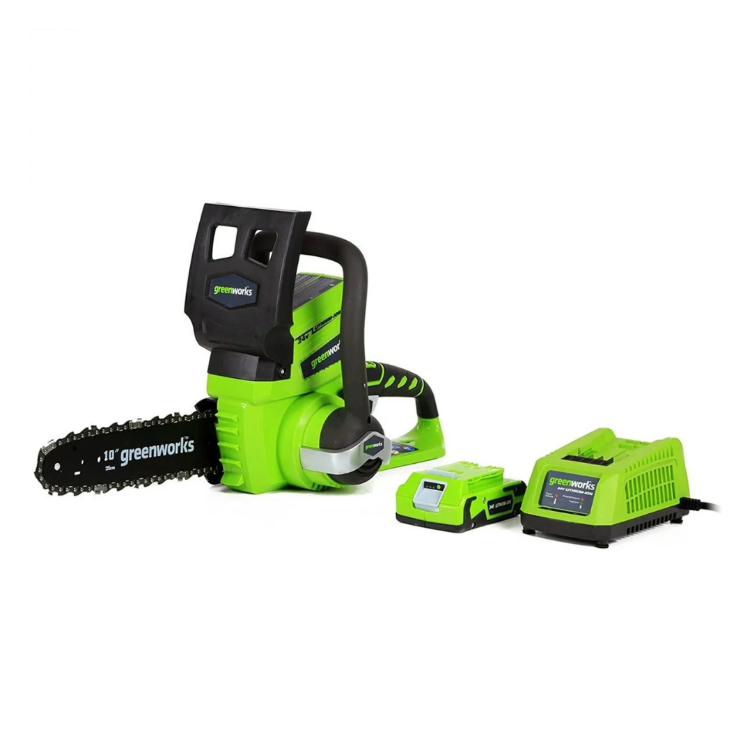 Greenworks 20362 24V 10" Cordless Chainsaw With Battery & Charger