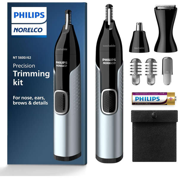 Philips Norelco Nose Trimmer 5000 for Nose, Ears, Eyebrows Trimming Kit