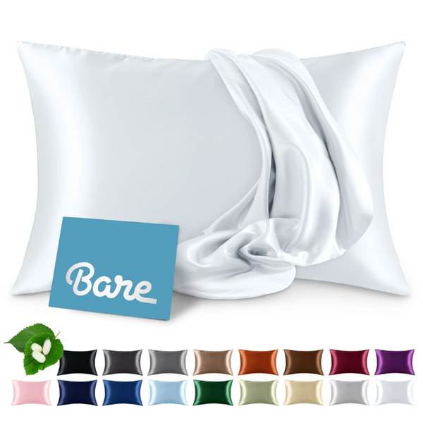 Bare Home 100% Mulberry Silk Zipper Pillowcase