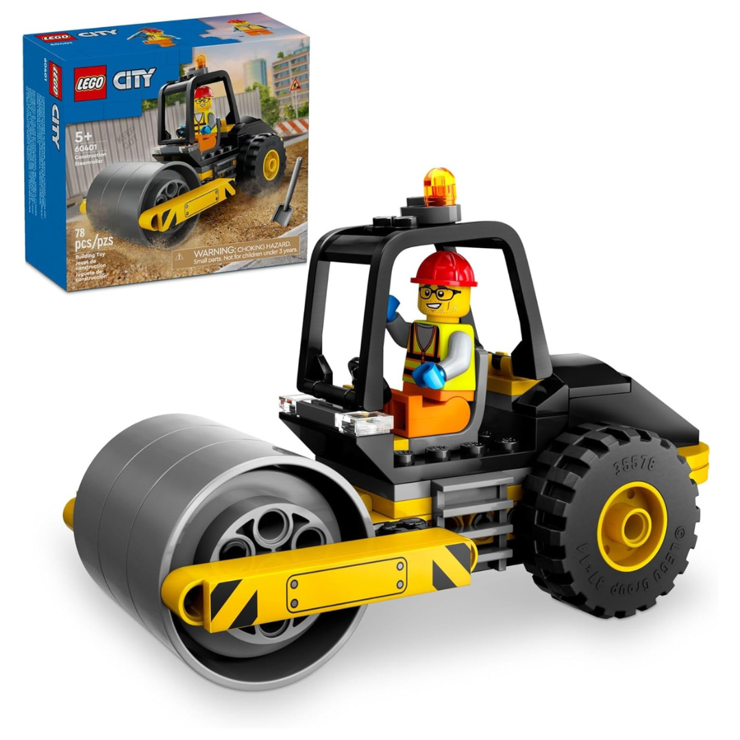 LEGO City Construction Steamroller Toy Playset (60401)