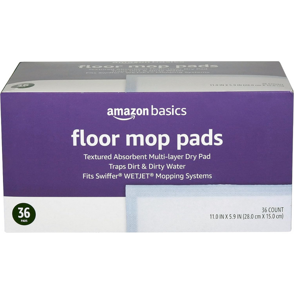 Amazon Basics 36-Count Dry Floor Mop Pads