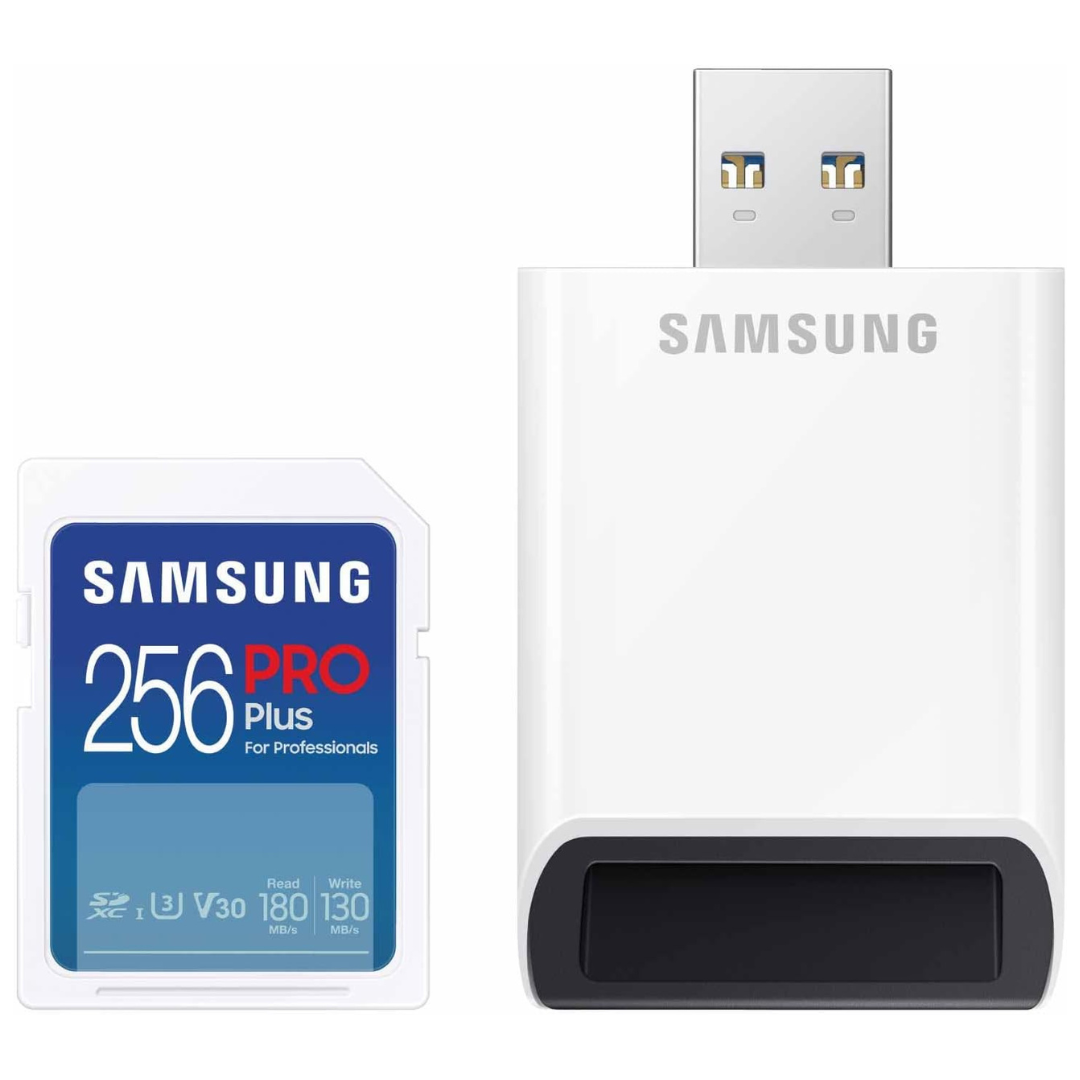 Samsung Pro Plus Full Size 256GB SDXC Card + Reader