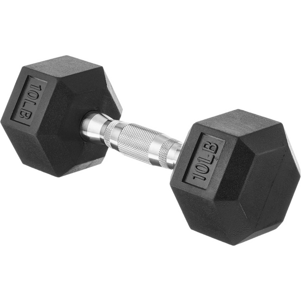 Amazon Basics Rubber Encased Hex Dumbbell Weight (10 Pounds)