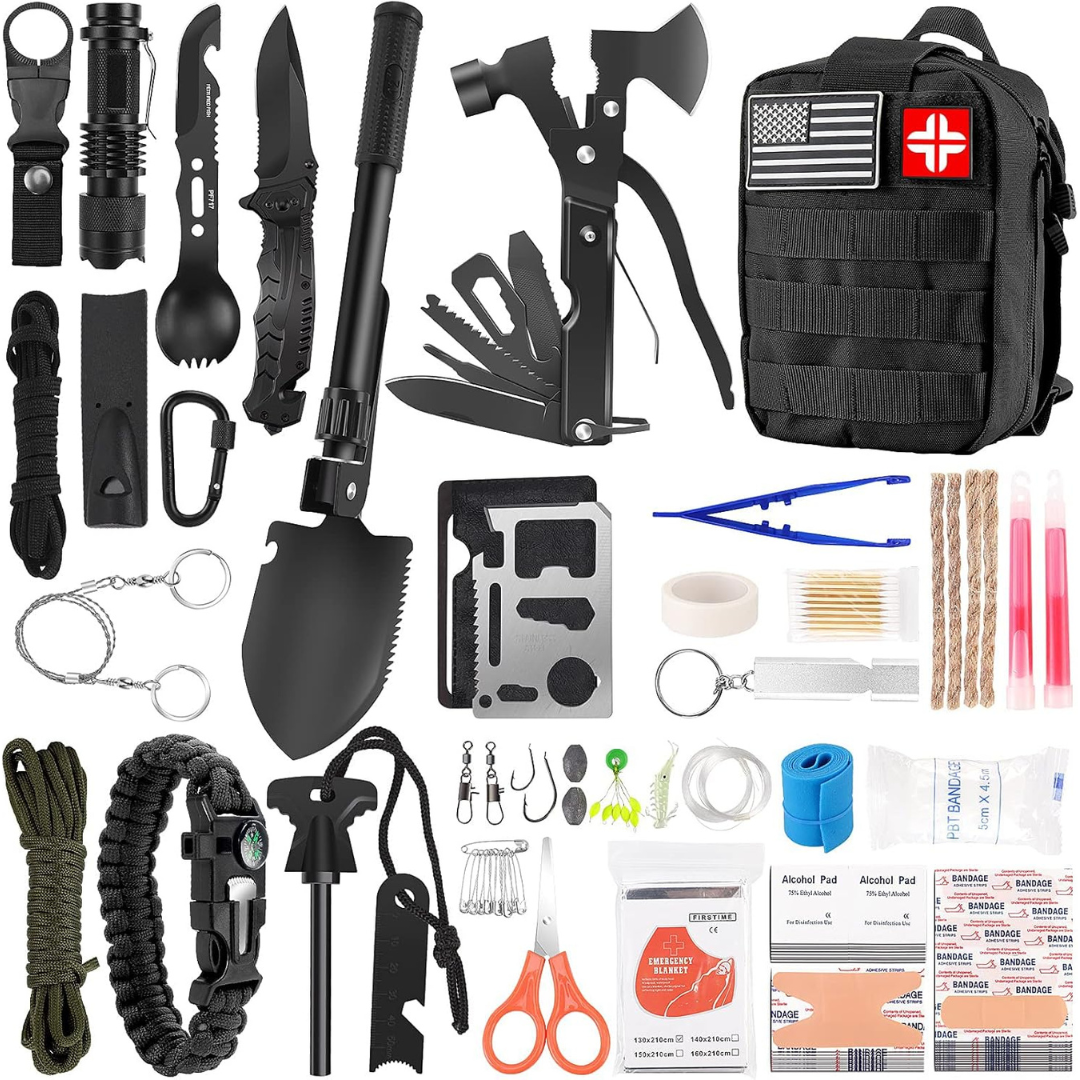 Luxmom 142-Piece Survival First Aid Kit Professional Survival Gear