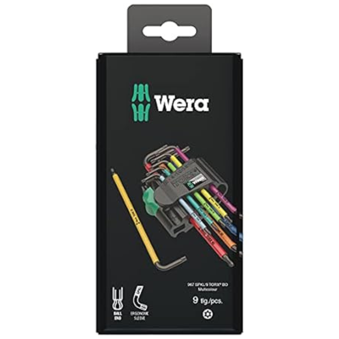 Wera Tools 967 SPKL/9 TX BO SB L-Key Set Tamper-Proof TORX Screws