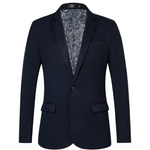 Men's One Button Solid Color Slim Fit Casual Jacket