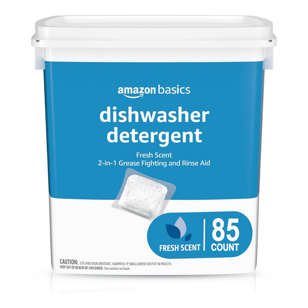 85-Count Amazon Basics Dishwasher Detergent Pacs (Fresh Scent)