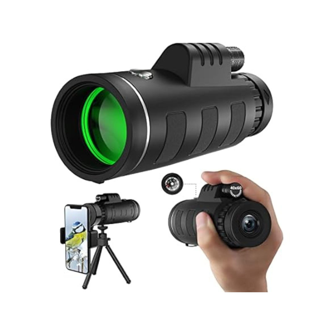 JiaSifu 40x60 High Definition Monocular Telescope W/ Smartphone Adapter