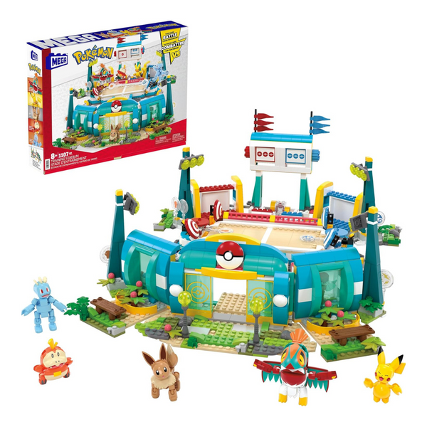 1101-Piece MEGA Pokemon Traning Stadium Building Toy Kit