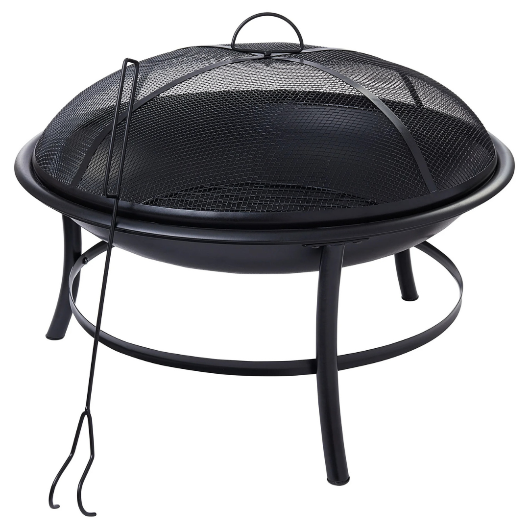 Mainstays 26" Round Iron Outdoor Wood Burning Fire Pit