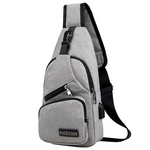 Pompotops Crossbody Sling Chest Backpack With USB Hole