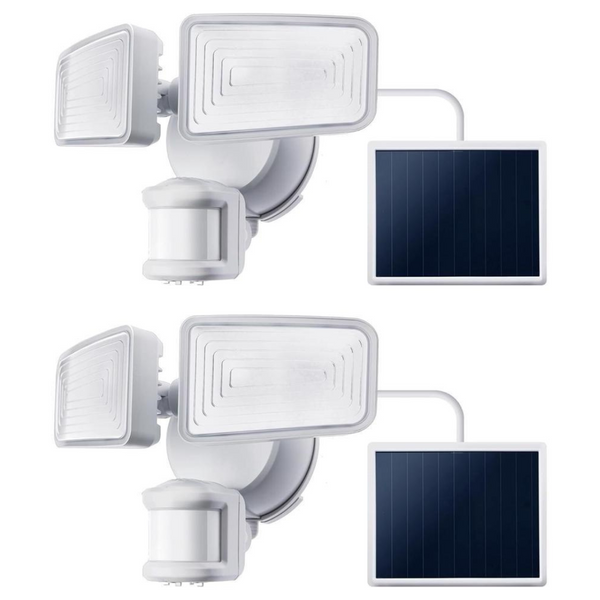 2-Pack Home Zone Security Outdoor Solar Floodlights