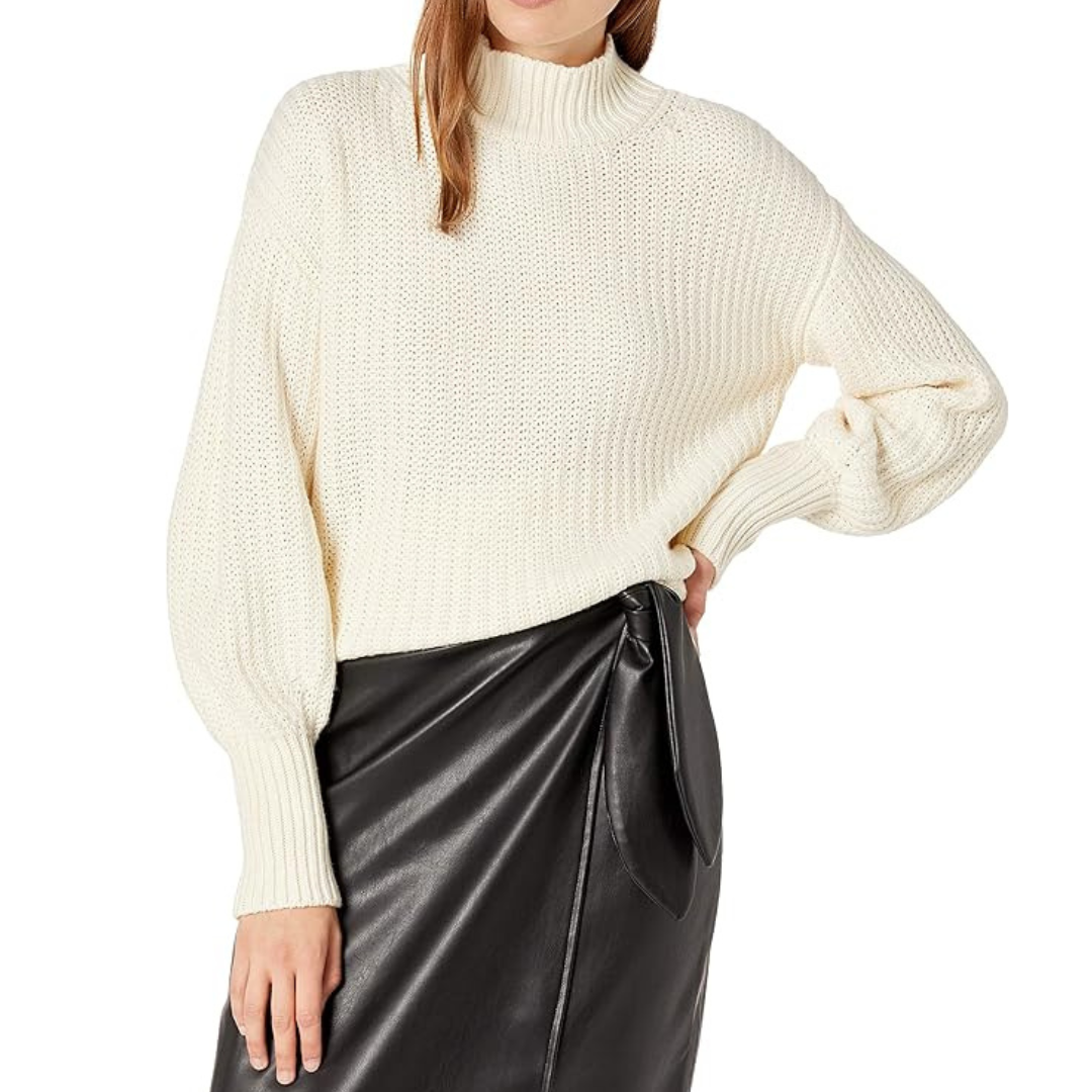 Women's Ines Chunky Rib Mock-Neck Sweater (Various)