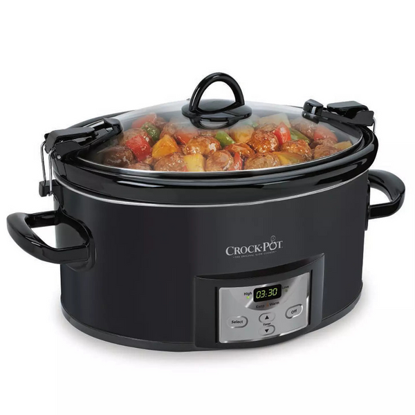 7-Qt Crockpot Countdown Cook & Carry Slow Cooker