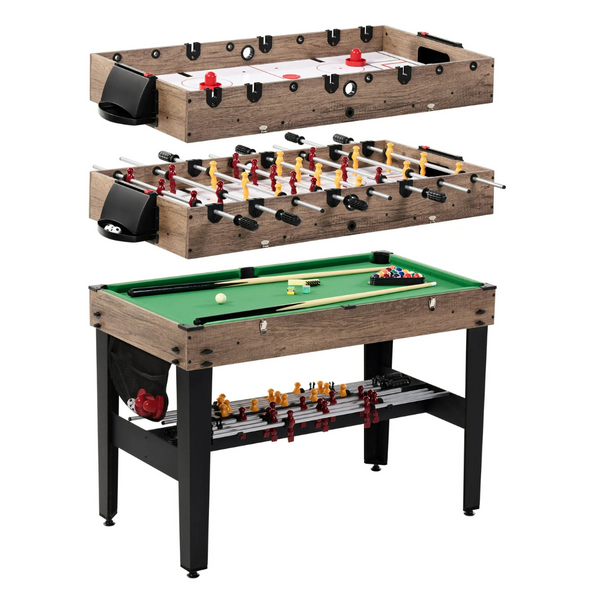 MD Sports 48" 3-In-1 Combo Game Table: Pool, Air Hockey & Foosball