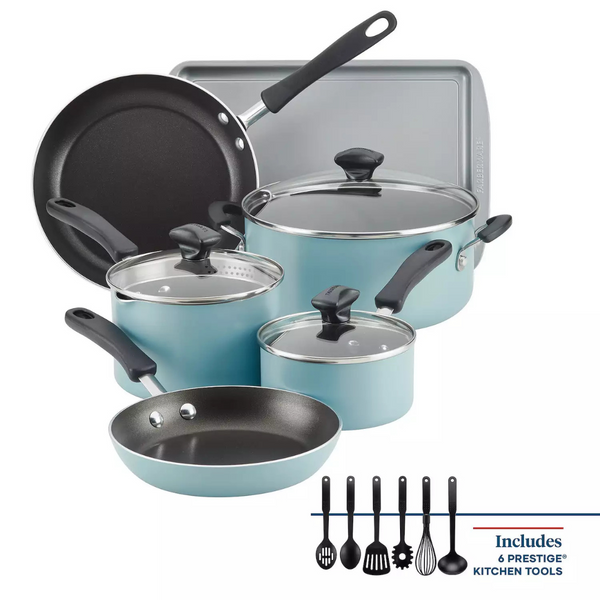 15-Piece Farberware Cookstart Nonstick Cookware Set