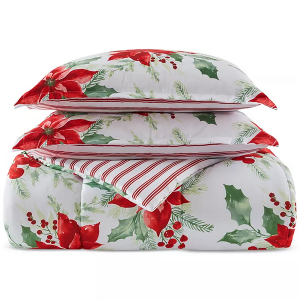 Design Lab Poinsettias 3-Piece Comforter Sets