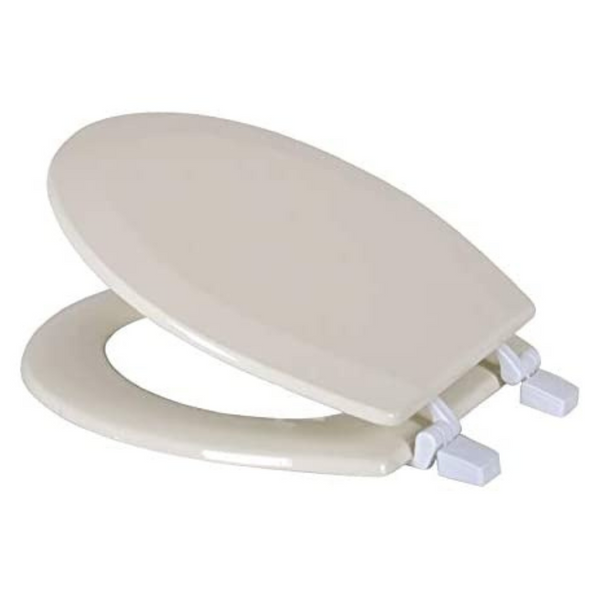 J&V Textiles Round Wooden Toilet Seat With Beveled Edge (Various Colors)