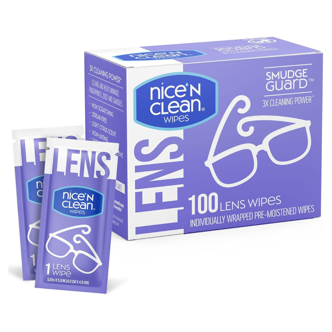 100-Count Nice 'N Clean SmudgeGuard Lens Cleaning Wipes