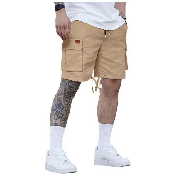 Men's Classic Lightweight Multi Pocket Cargo Short (Light Khaki)