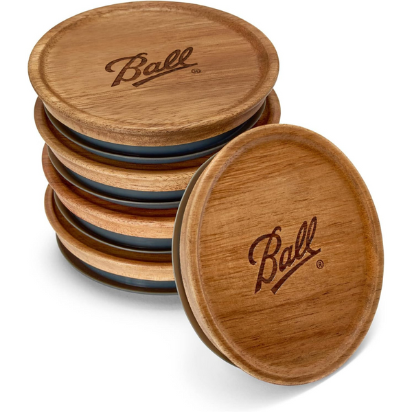 5-Pack Ball Jar Wooden Storage Lids (3.25"L x 3.25"W)