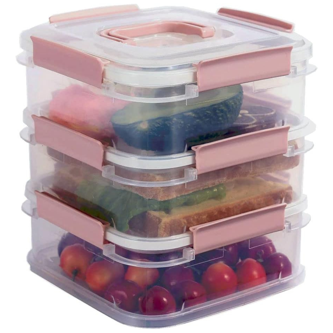 3 layer Leak Proof Airtight Fridge Storage Containers