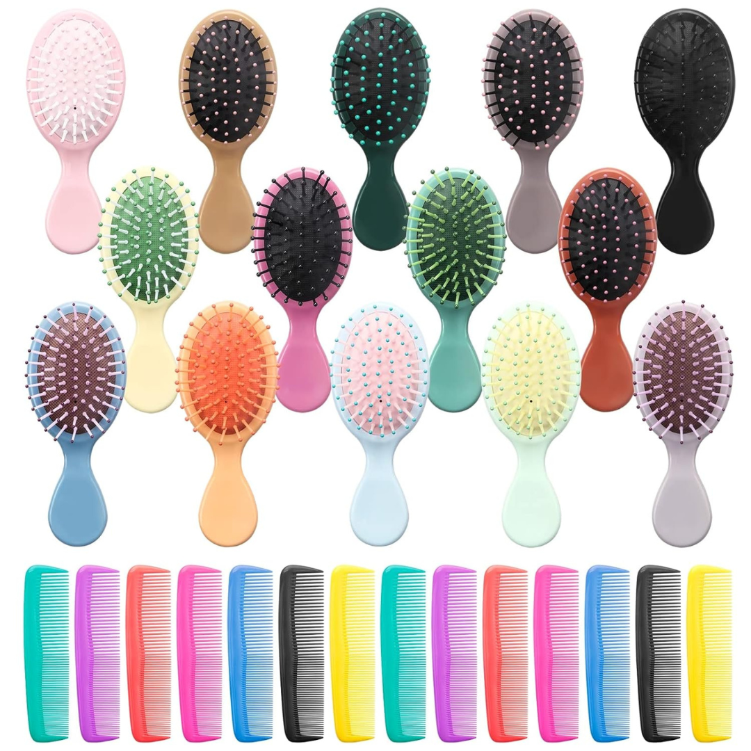 28-Pack Anslca Bulk Mini Hair Brush Set