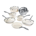 12-Piece Non Stick Steel Ceramic Dishwasher Safe Pots And Pans Set