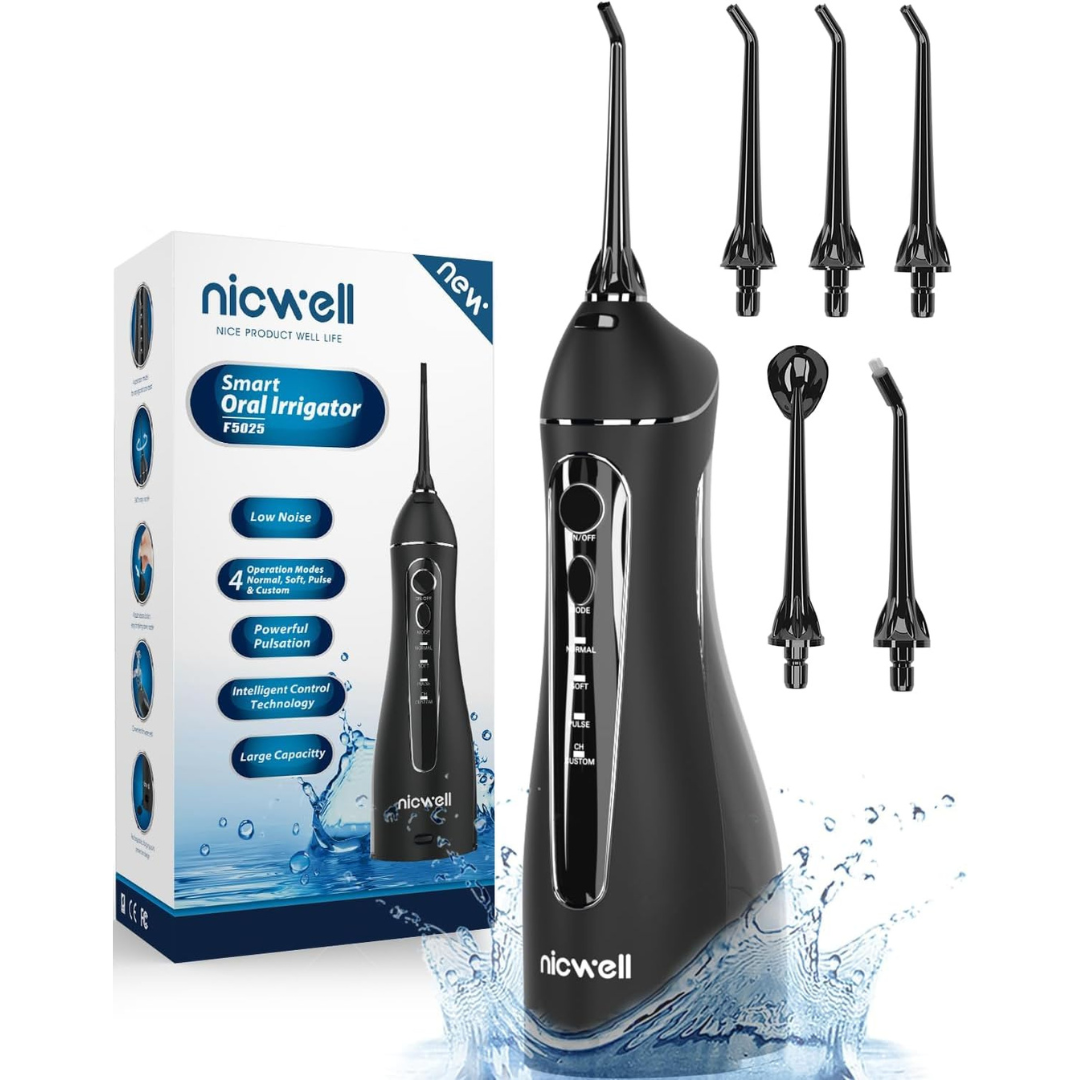 Nicwell Cordless Portable Rechargeable Water Dental Flosser