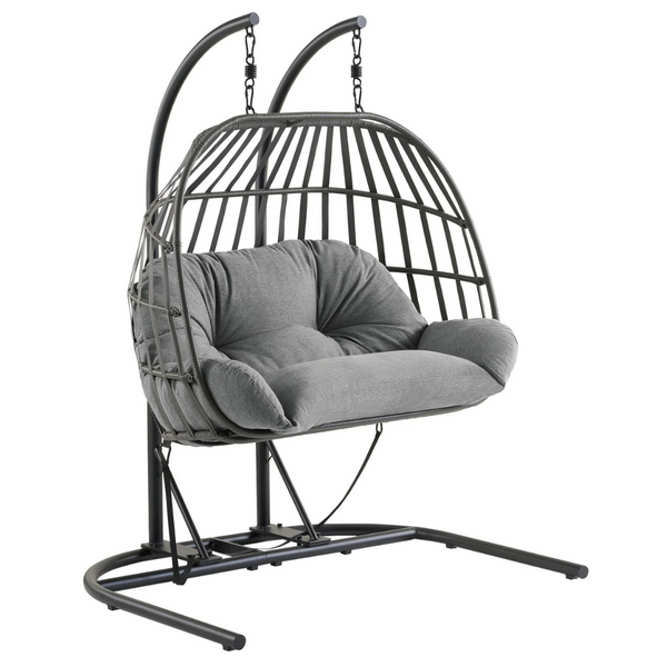 Mainstays Wicker Outdoor Patio Double Hanging Egg Chair