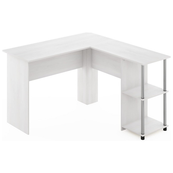 Furinno Abbott L-Shape Computer Desk With Bookshelf