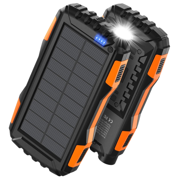 42800mAh Solar Powered Portable Power Bank (Light Orange)