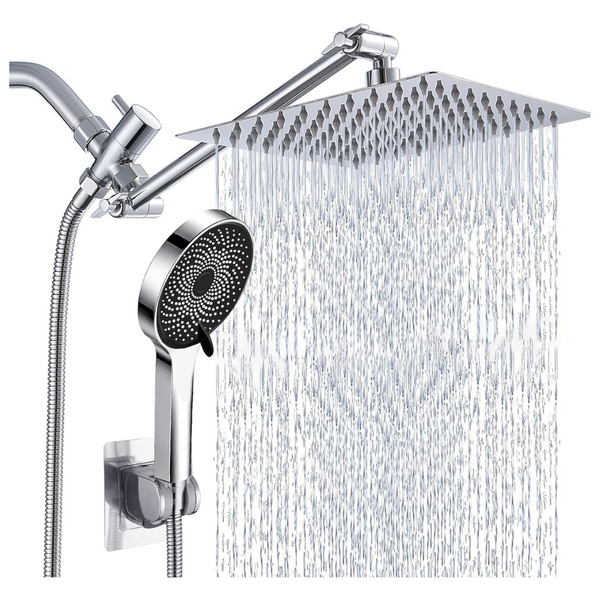 Ashwanth Adjustable Extension Arm/3-Way 8" Rain Shower Head System