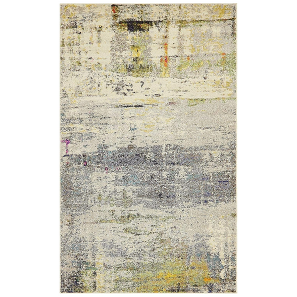 Modern Rustic & Vibrant Abstract Area Rug (5 x 8 ft)