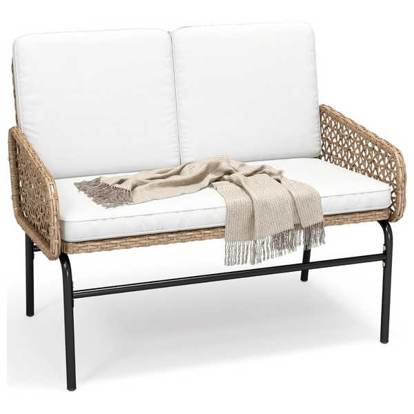 Yihatome All Weather Rattan Conversation Loveseat