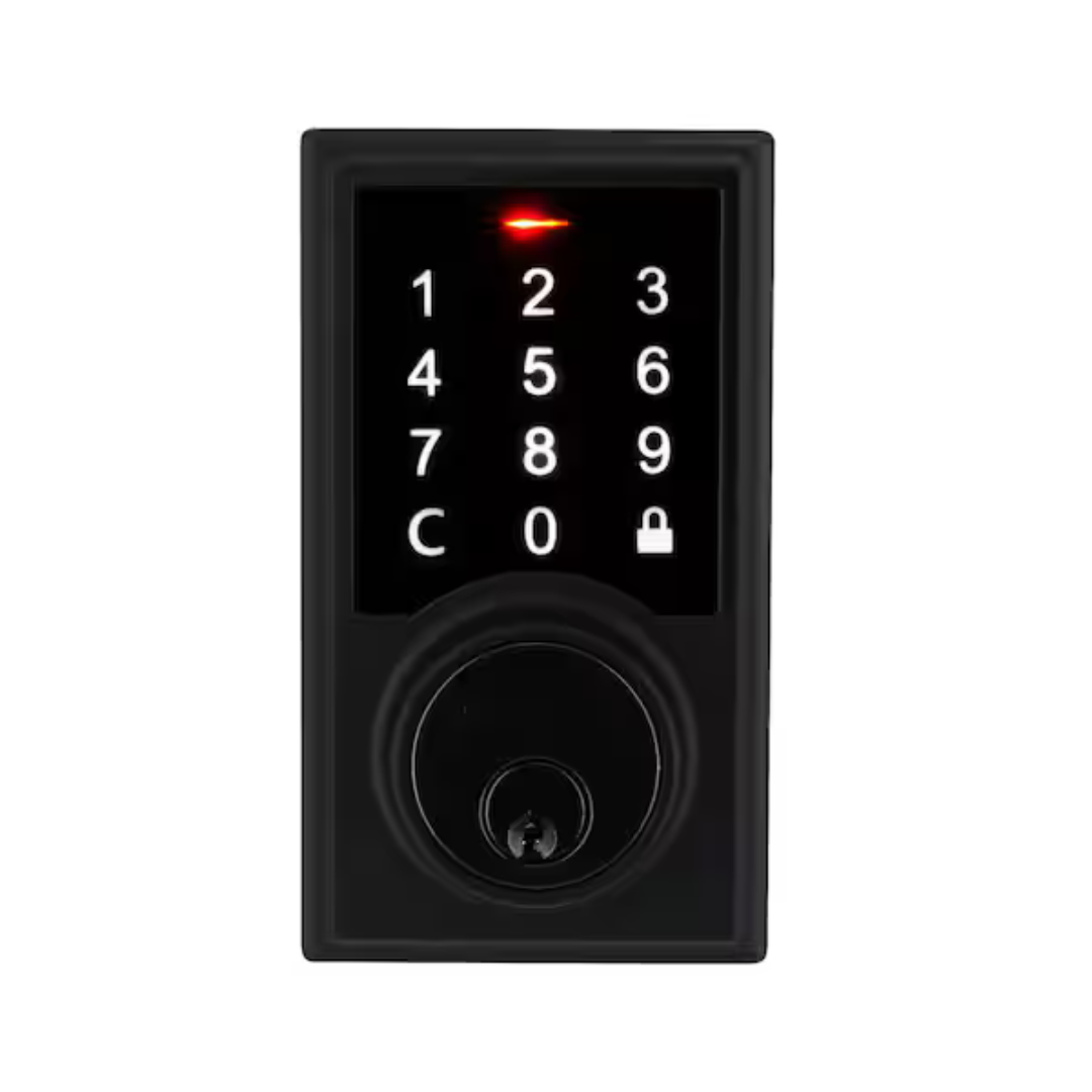 Defiant Square Electronic Single Cylinder Touchpad Deadbolt