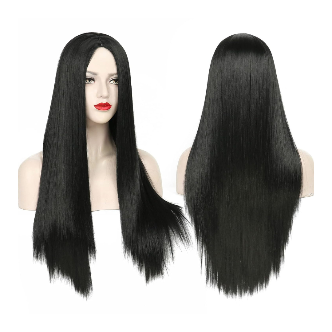 Women's Halloween Synthetic Long Straight Wig (Black)