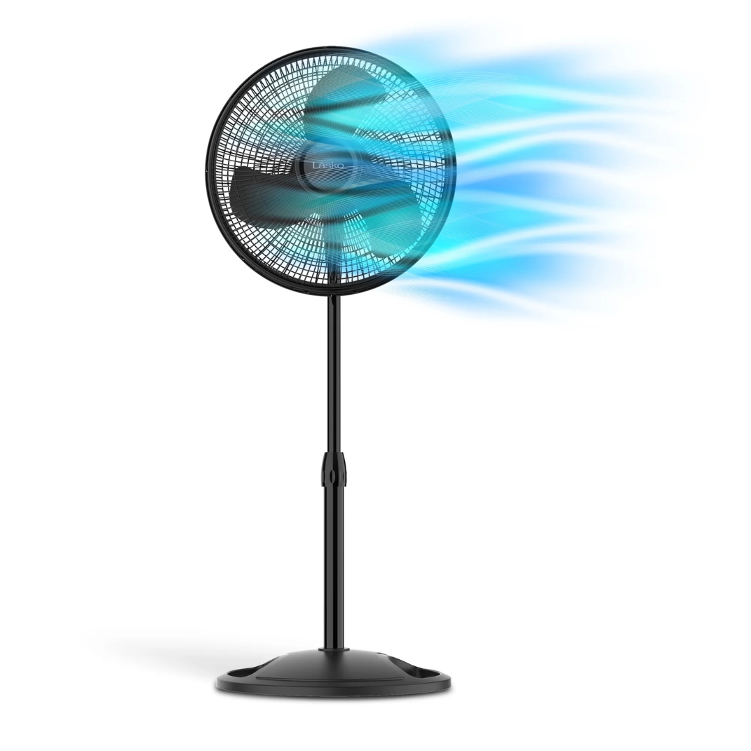 Lasko 16" Oscillating Adjustable Pedestal Fan With 3-Speeds