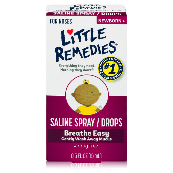 Little Remedies Saline Spray And Drops, Safe For Newborns (0.5 Fl Oz)