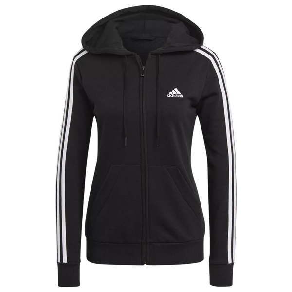 Adidas Women Essentials French Terry 3-Stripes Full-Zip Hoodie