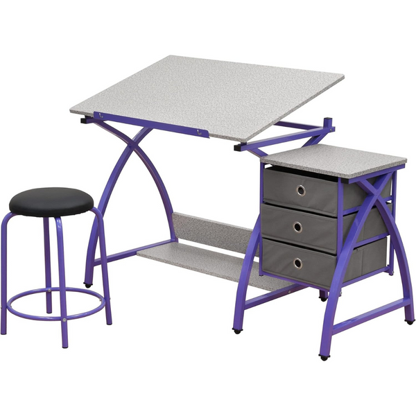 2-Piece SD STUDIO DESIGNS Comet Craft Adjustable Top Table & Stool