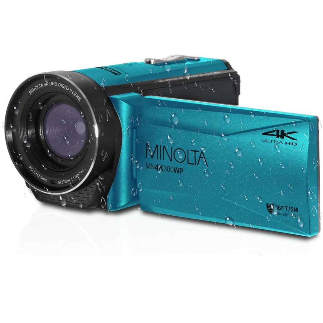 Minolta 4K UHD 128GB Micro SD/SDHC Wi-Fi Camcorder